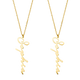 Name Necklace Vertical Set Gold