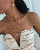 Pavé Emerald Pendant Necklace